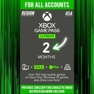 Gamepass Ultimate 2 Months