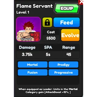 Flame servant astd leaderboard unit