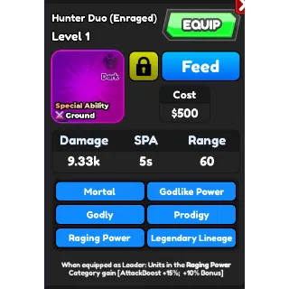 Hunter Duo Enraged (Pure)