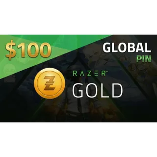 ⚡ FAST RELEASE ⚡ Razer Gold $100 USD | Global PIN 