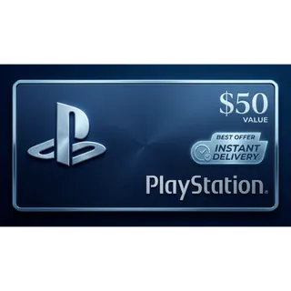 $50 USD PlayStation Gift Card Instant Delivery