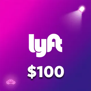 $100.00 USD Lyft gift card | Virtual code