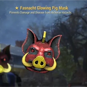 Glowing pig mask