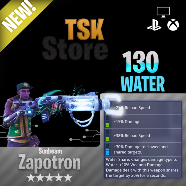 bundle 130 water zapatron - zapatron fortnite damage