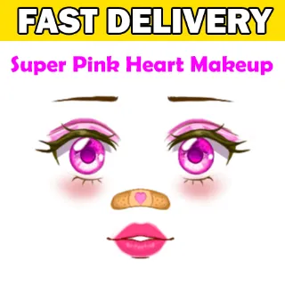 Super Pink Heart Makeup Face Toy Face Code Avatar - Delivered in 1hr - 32hr