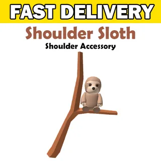 Shoulder Sloth Toy Code Avatar Adopt Me - Delivered in 1hr - 24hr