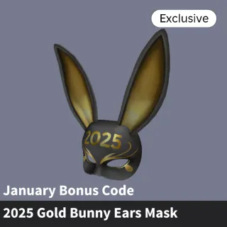 2025 Gold Bunny Ears Mask Bonus Item