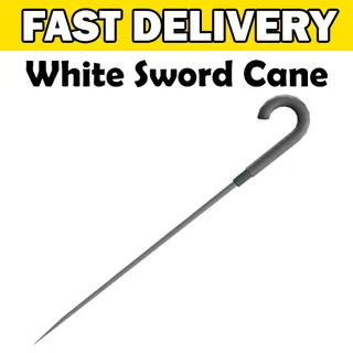 White Sword Cane Gear Toy Gear Code Avatar - Delivered in 1hr - 32hr
