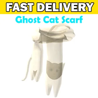Ghost Cat Scarf Toy Code Avatar - Delivered in 1hr - 32hr