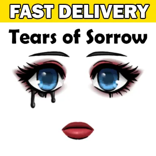 Tears of Sorrow Face Toy Face Code Avatar - Delivered in 1hr - 32hr