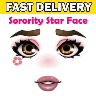Sorority Star Face Toy Face Code Avatar - Delivered in 1hr - 32hr