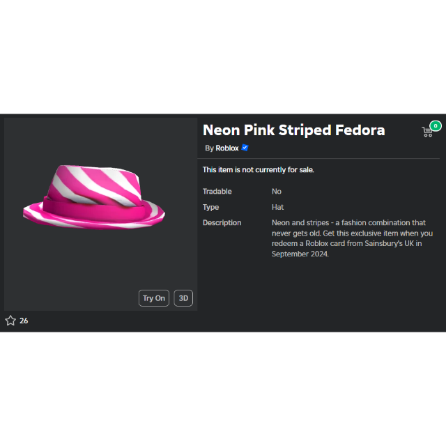 Neon Pink Striped Fedora £10 CREDIT Other Gameflip