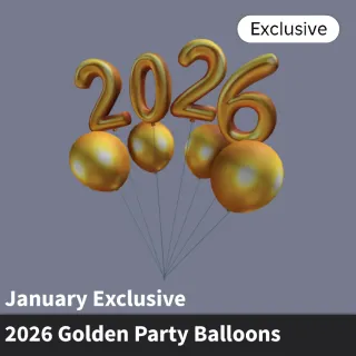 2026 Golden Party Balloons + $6 CREDIT