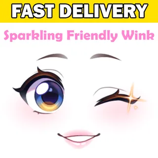 Sparkling Friendly Wink Toy Face Code Avatar - Delivered in 1hr - 32hr