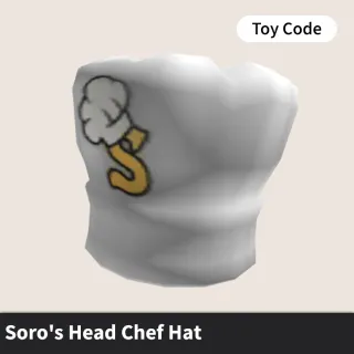 Soro's Head Chef Hat Toy Code