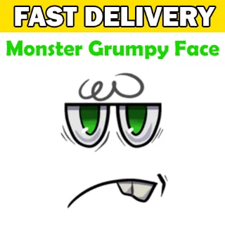Monster Grumpy Face Toy Face Code Avatar - Delivered in 1hr - 32hr