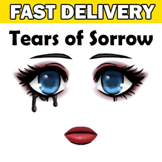 Tears of Sorrow Face Toy Face Code Avatar - Delivered in 1hr - 32hr