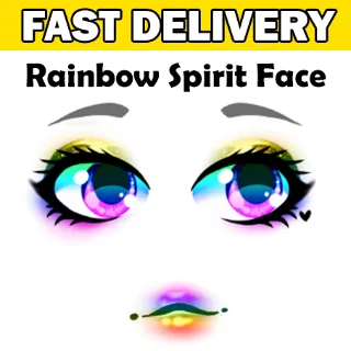 Rainbow Spirit Face Toy Face Code Avatar - Delivered in 1hr - 32hr