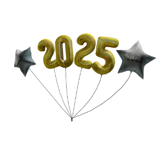 2025 Golden Party Balloons + $10 CREDIT