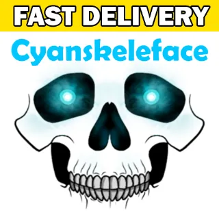 Cyanskeleface Toy Face Code Avatar - Delivered in 1hr - 32hr