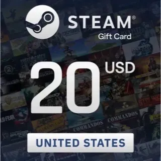 $20.00 Steam Wallet Gift Card