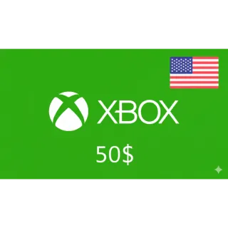 $50.00 USD Xbox Gift Card