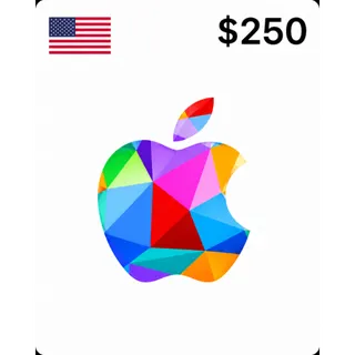 Apple iTunes 250.00 USD