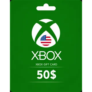 $50.00 USD Xbox Gift Card