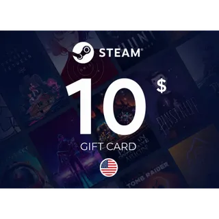 $10.00 USD Steam Gift Card