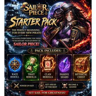 Starter pack + 30k clan rerolls Sailor piece