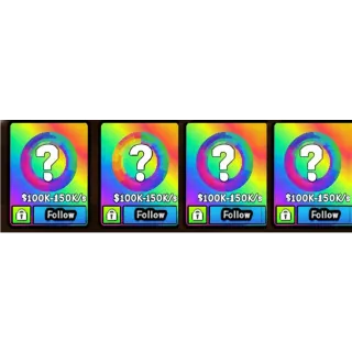 BUILD A ZOO| 5x RANDOM PETS 100-150K