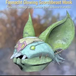 Glowing scorchbeast mask