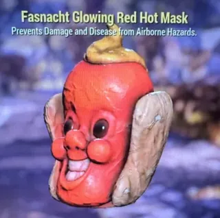 Glowing red hot mask
