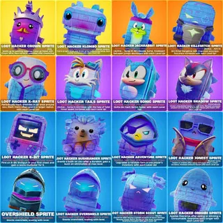 Set of  all 16 loot hacker sprites (yours to keep) all new variants 