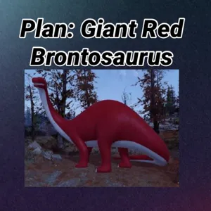 Giant Red Brontosaurus
