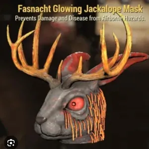 glowing jackalope mask
