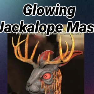 glowing jackalope mask