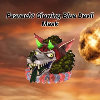 Glowing Blue Devil Mask