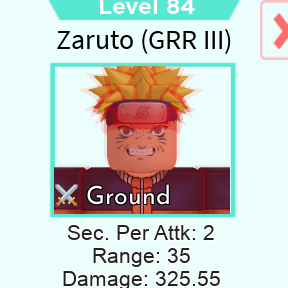 Naruto (GRR 3) MAX - ALL STAR TOWER - Roblox - Outros jogos Roblox