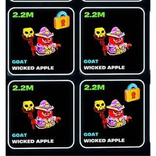 🆕 New Bundle x4 WICKED APPLE 2.2M - FRUITS VS BRAINROTS 🍎