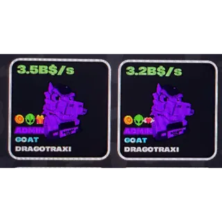 Bundle DragoTraxi ADMIN 3.5B + 3.2B - FRUITS VS BRAINROTS 🐲