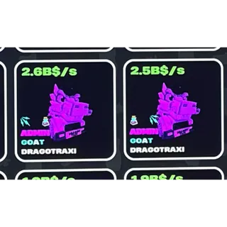 🆕 New Bundle x2 DragoTraxi ADMIN 2 traits - FRUITS VS BRAINROTS 🐲