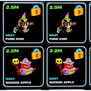 🆕 New Bundle x2 PUNK KIWI 2.5m x2 WICKED APPLE 2.2M - FRUITS VS BRAINROTS 🥝🍎