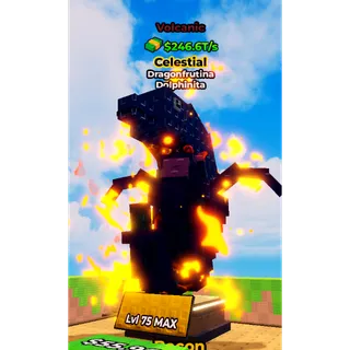 Volcanic Celestial Dragonfrutina Dolphinita $246.6T/s | Max Level|Kick a Lucky Block