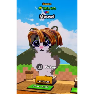 Bacon OG Meowl $122.4T/s | Max Level |Kick a Lucky Block