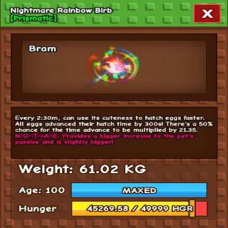 Nightmare Rainbow Birb