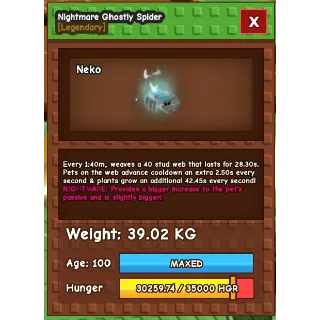 Ghostly Nightmare Spider 39.02KG