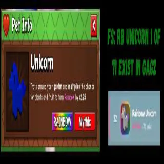 Rainbow Unicorn (Rare)