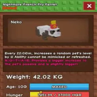 Huge French Fry Ferret