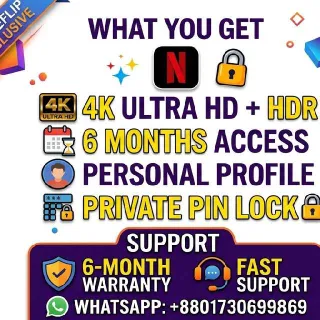 📺 Netflix Premium 4K UHD | 6 Months Warranty | Private Profile & PIN 🔒